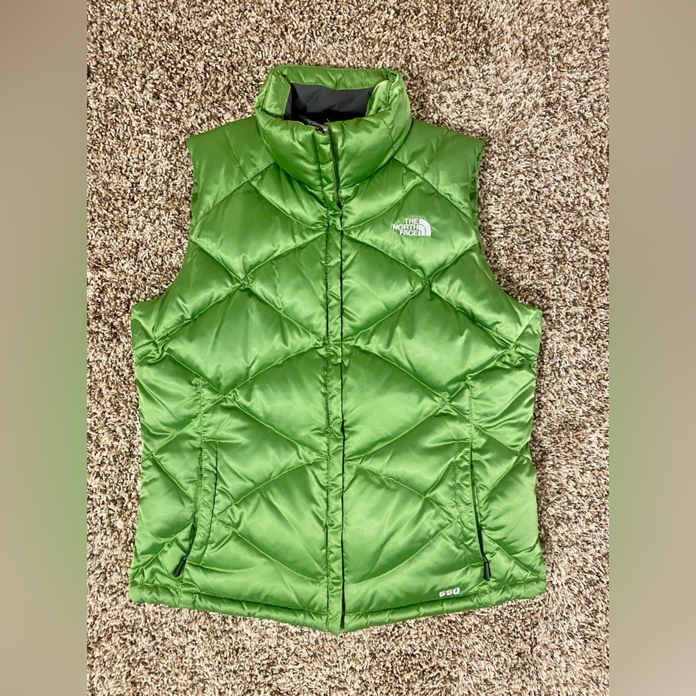 The North Face Womens Large Vibrant Green Puffer Vest